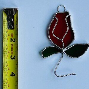 Stained Glass Red Rose